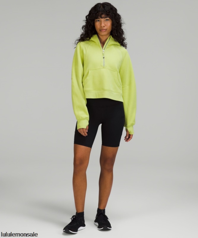 Lululemon Damen DELULU182 | Wasabi Scuba Oversize-Hoodie Mit Halbem Reißverschluss